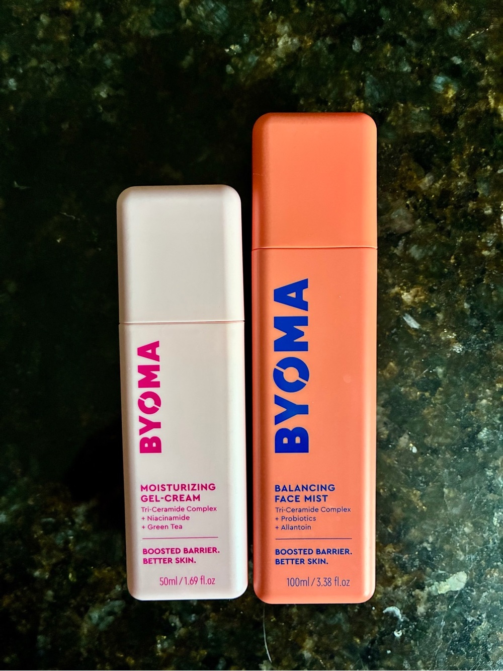 BYOMA Hydrating Gel-Cream & Balancing Face Mist Duo — Pink & Coral